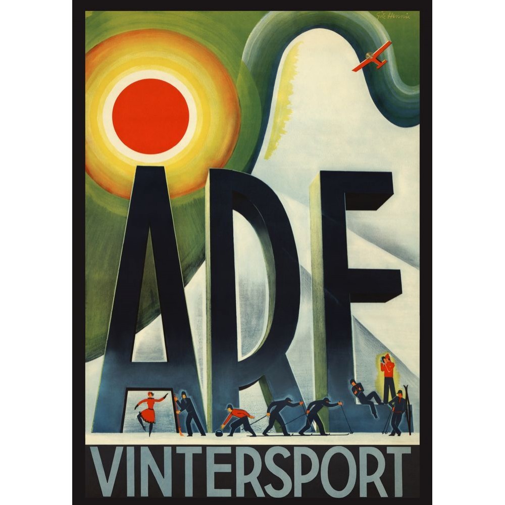 Åre Vintersport plansch 50x70